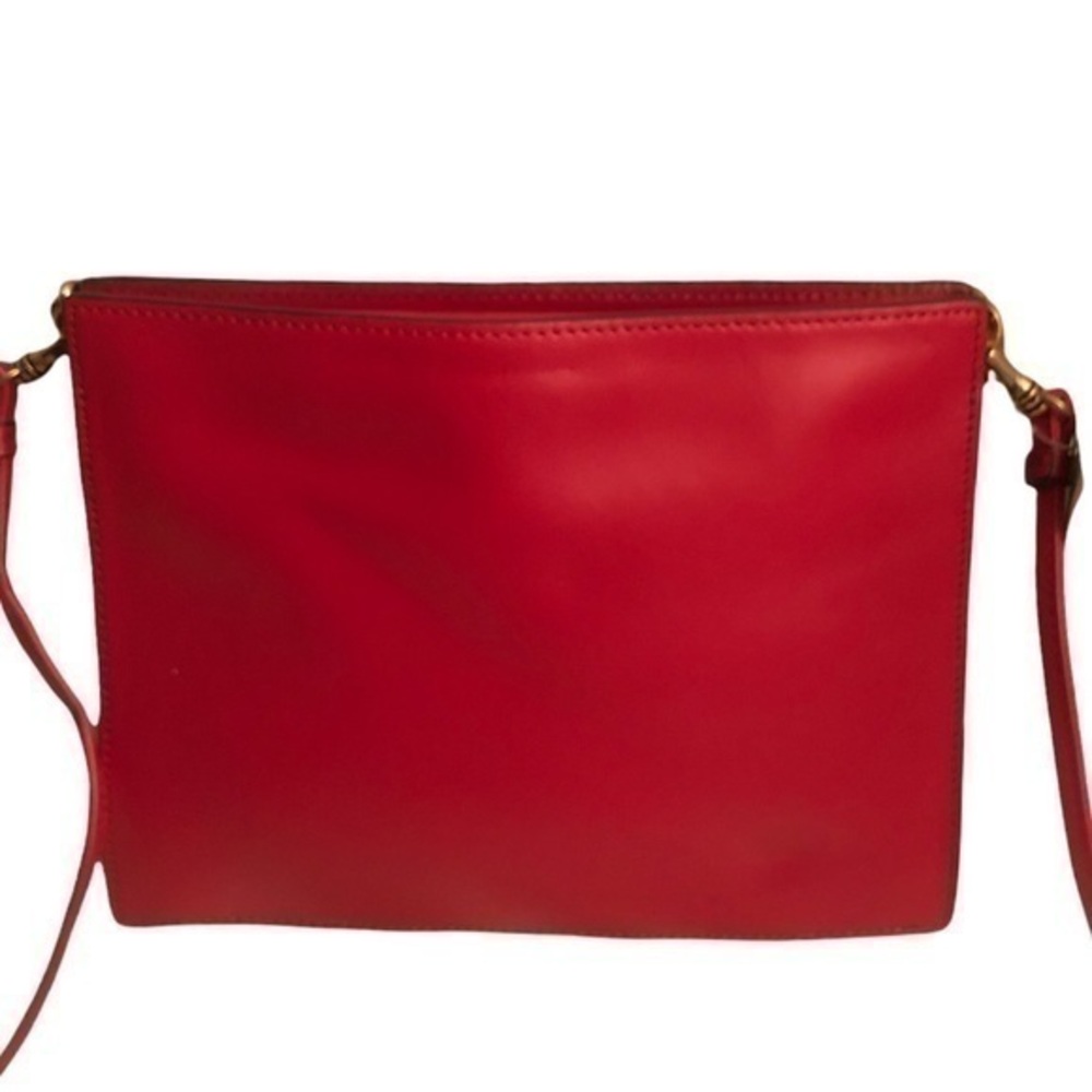 Banana republic red Italian leather convertible clutch bag NWT